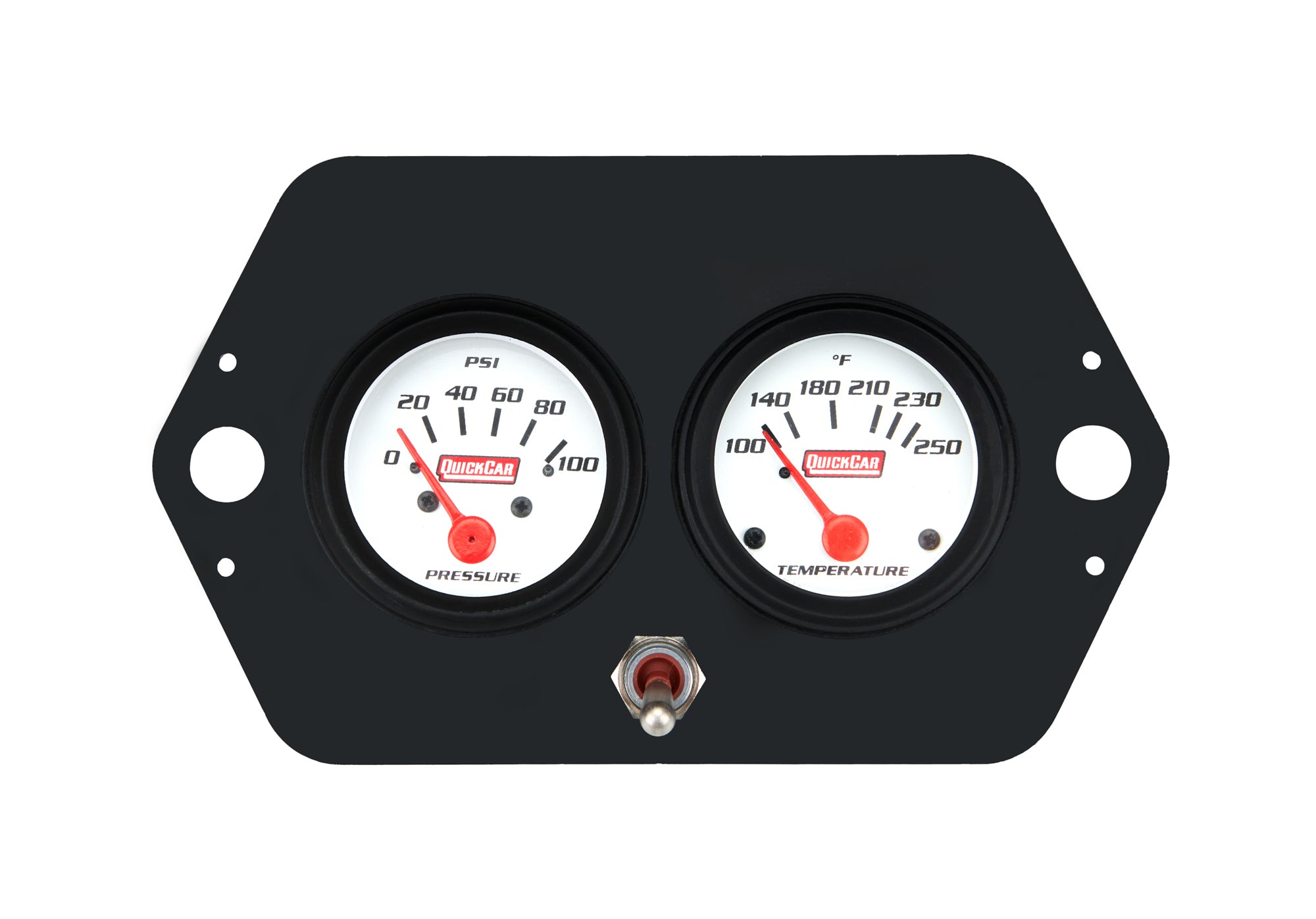Quickcar Racing 61-2205 Gauge Panel 2in Open Wheel w/ Switch Quickcar Racing 61-2205
