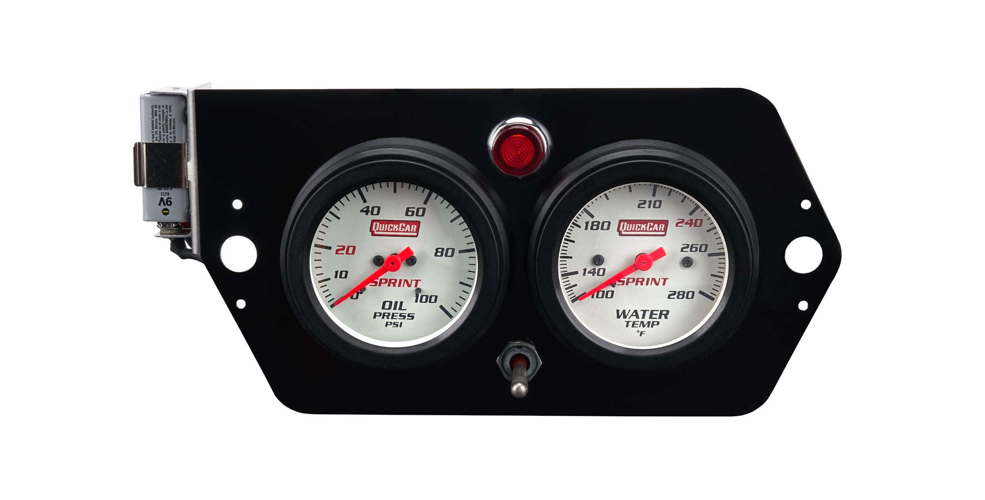Quickcar Racing 61-6005-1 Gauge Panel Deluxe Sprint w/Mag Switch Quickcar Racing 61-6005-1