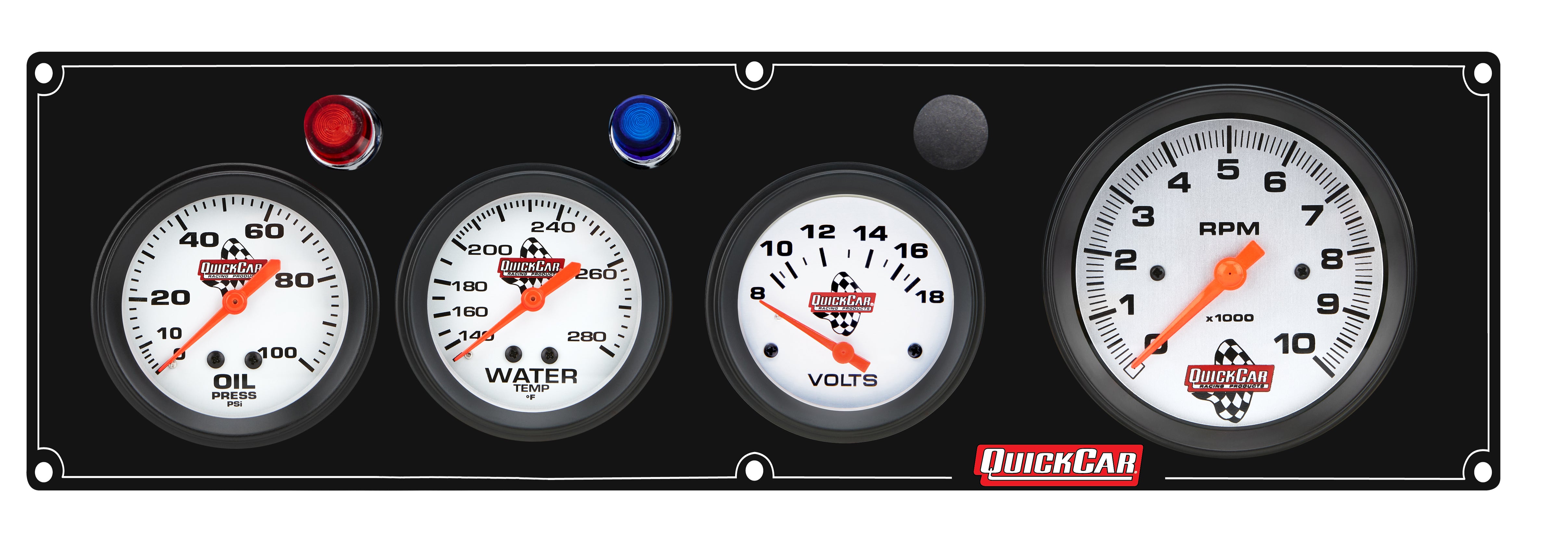 Quickcar Racing 61-67473 3-1 Gauge Panel OP/WT/VT Black Quickcar Racing 61-67473