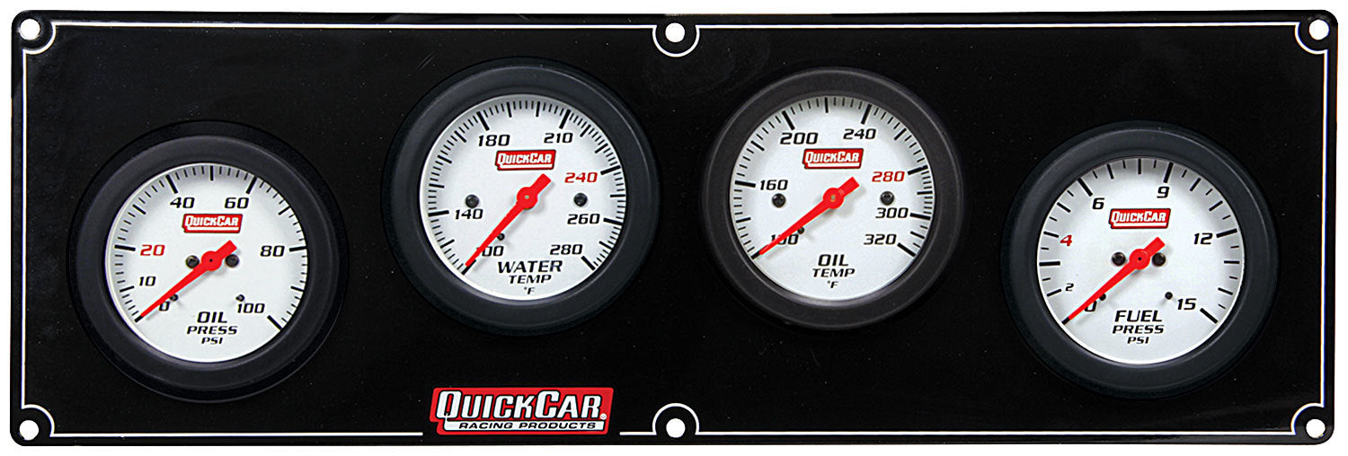 Quickcar Racing 61-7021 4 Gauge Extreme Panel OP/WT/OT/FP Quickcar Racing 61-7021