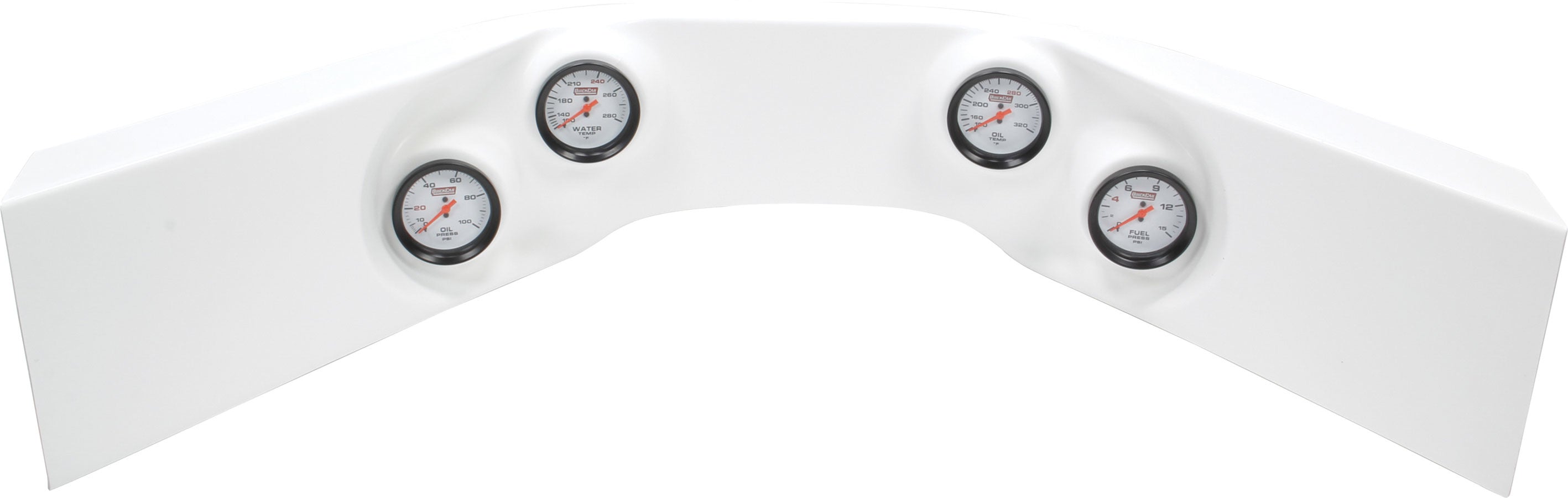 Quickcar Racing 61-7024 Extreme 4-Gauge Molded Dash OP/WT/OT/FP White Quickcar Racing 61-7024