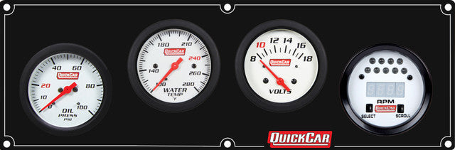 Quickcar Racing 61-7047 Extreme 3-1 Panel w/Tach OP/WT/VT Black Quickcar Racing 61-7047