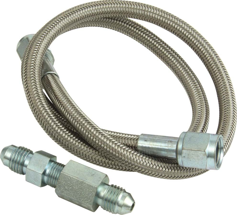 Quickcar Racing 61-71012 Gauge Line Kit- 12in Ste el Braided Line and fitt Quickcar Racing 61-71012