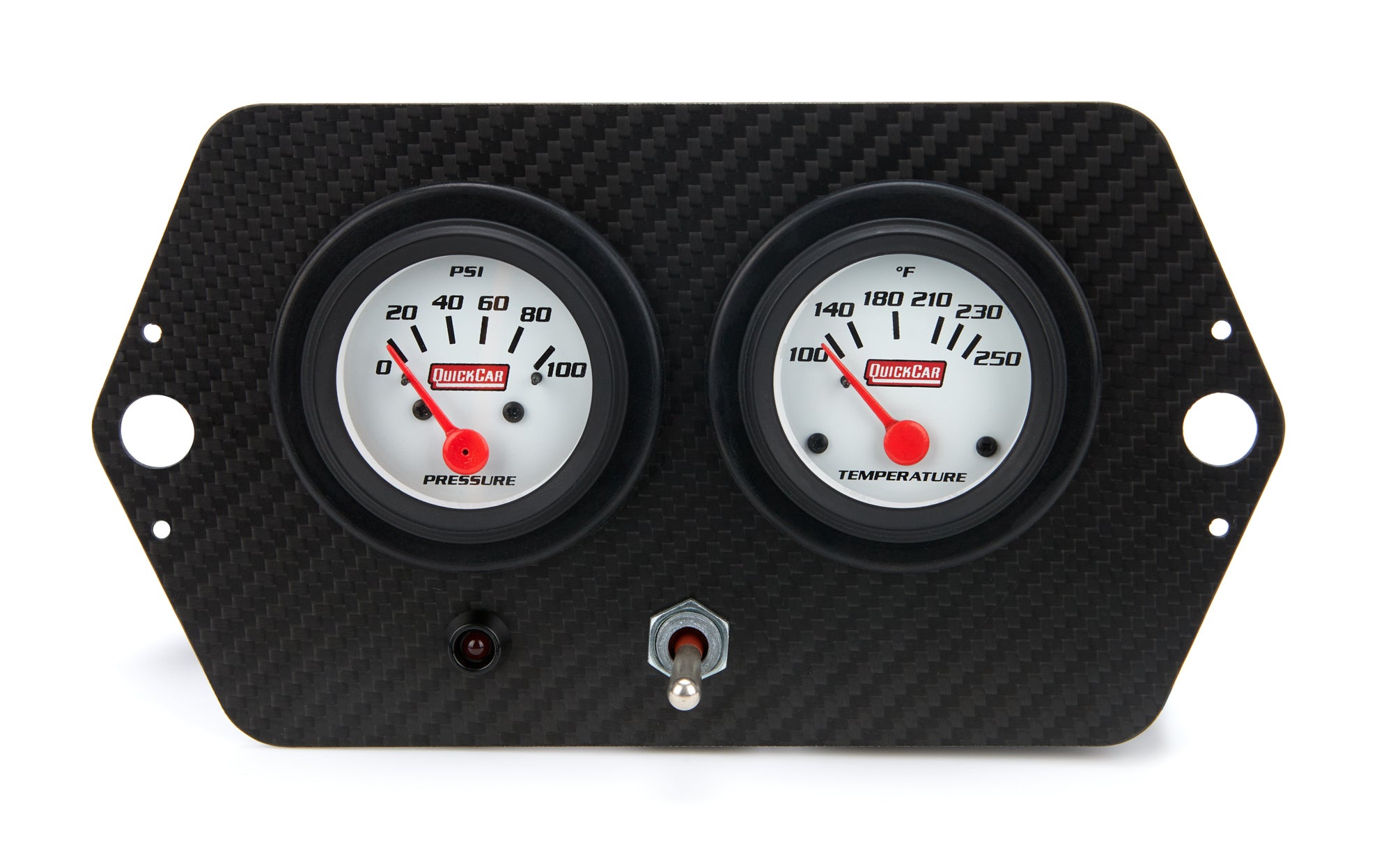 Quickcar Racing 61-7205 Gauge Panel Sprint 2in w/ Switch and Warning Quickcar Racing 61-7205
