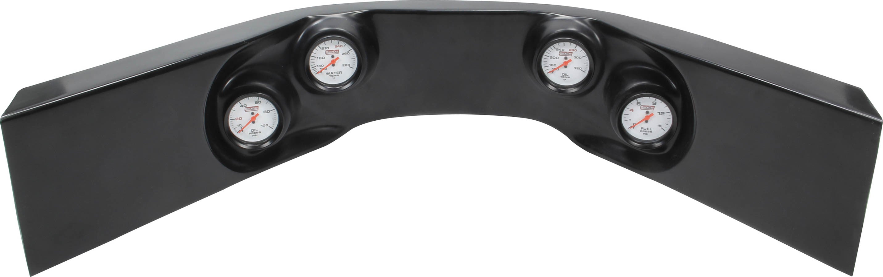 Quickcar Racing 61-7724 Extreme 4-Gauge Molded Dash OP/WT/OT/FP Black Quickcar Racing 61-7724