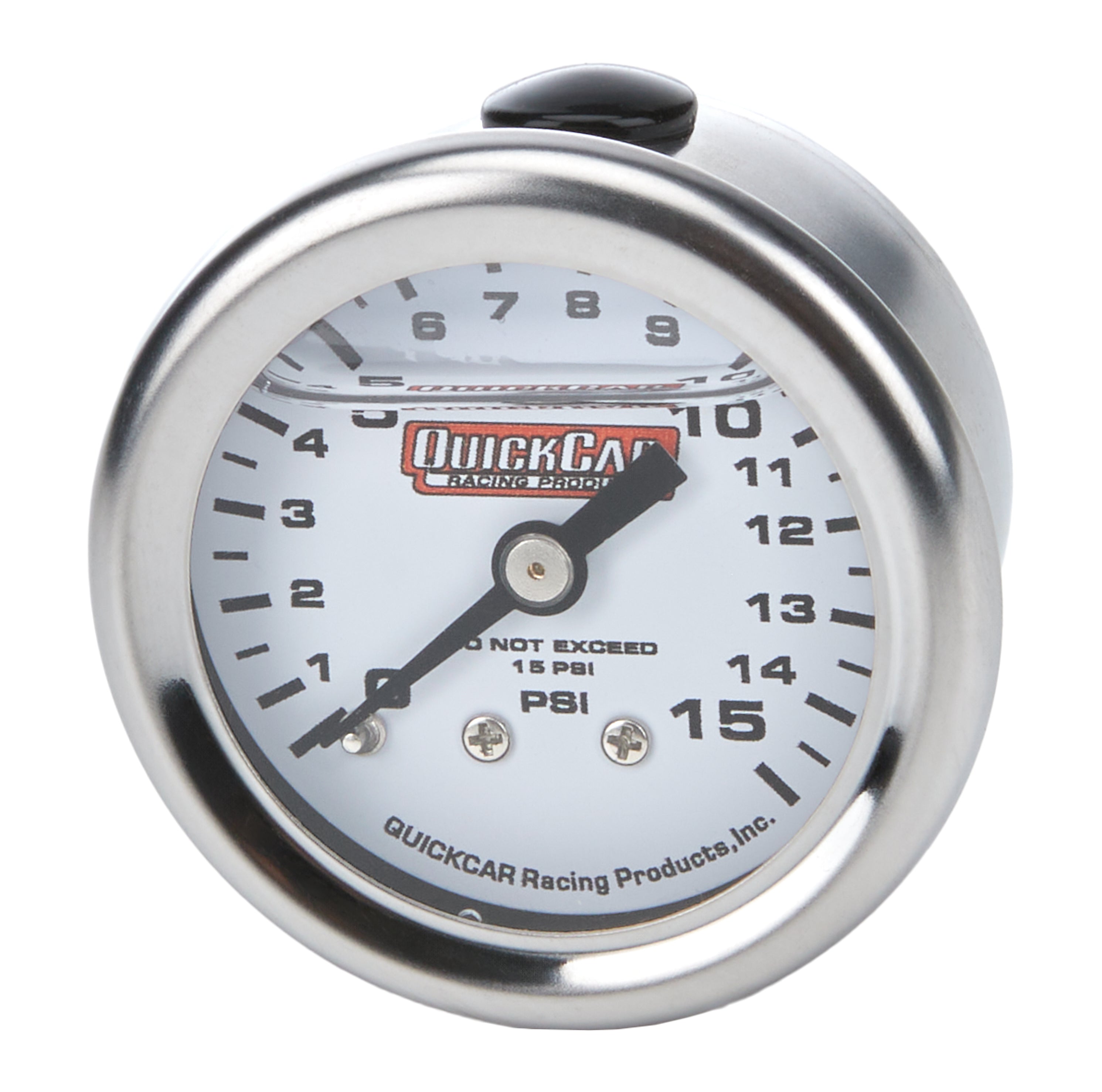 Quickcar Racing 611-9015 Pressure Gauge 0-15 PSI 1.5in Liquid Filled Quickcar Racing 611-9015