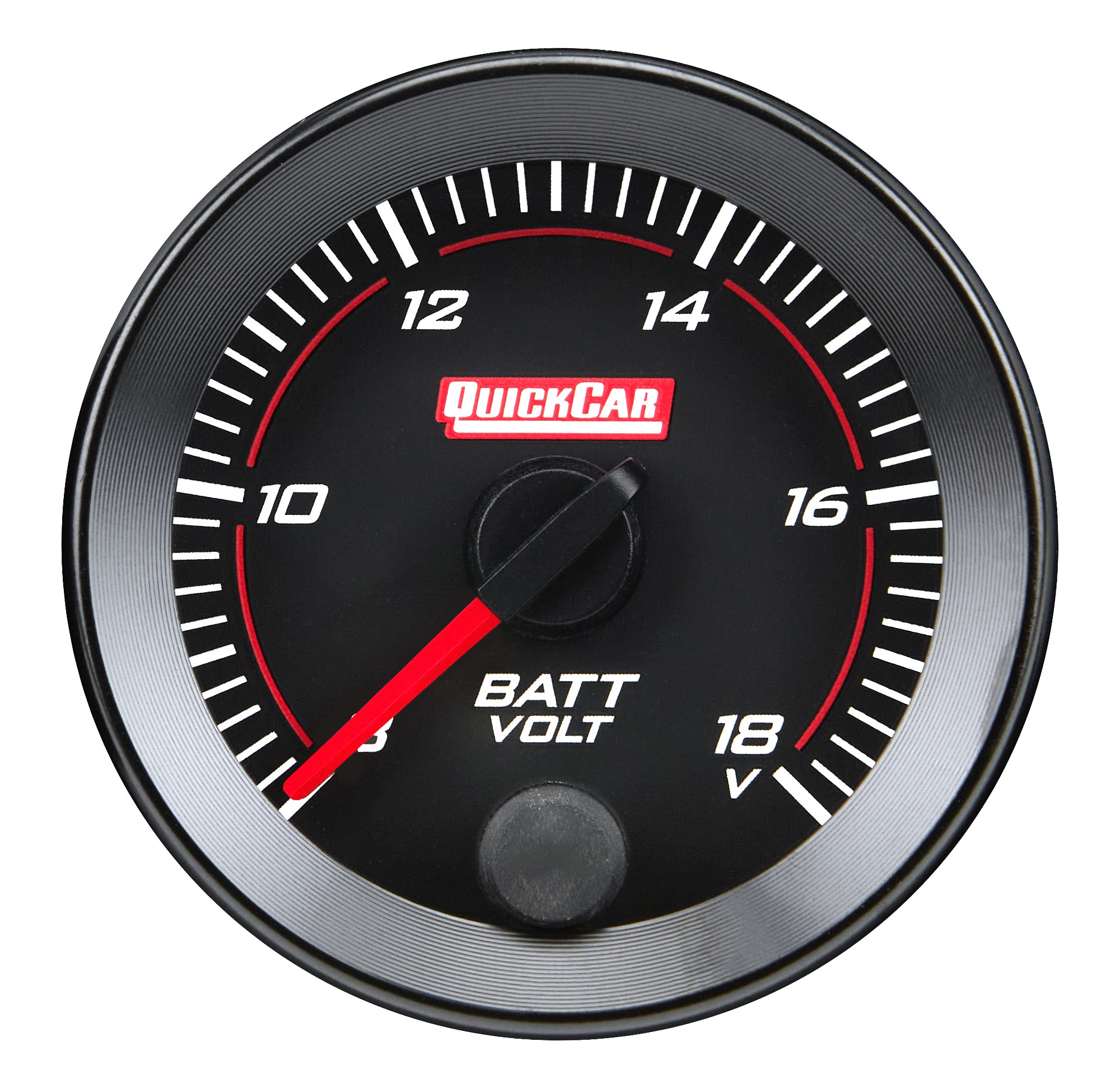 Quickcar Racing 65-007 RedLine  Gauge 2-1/16in Voltmeter  8-18v Quickcar Racing 65-007