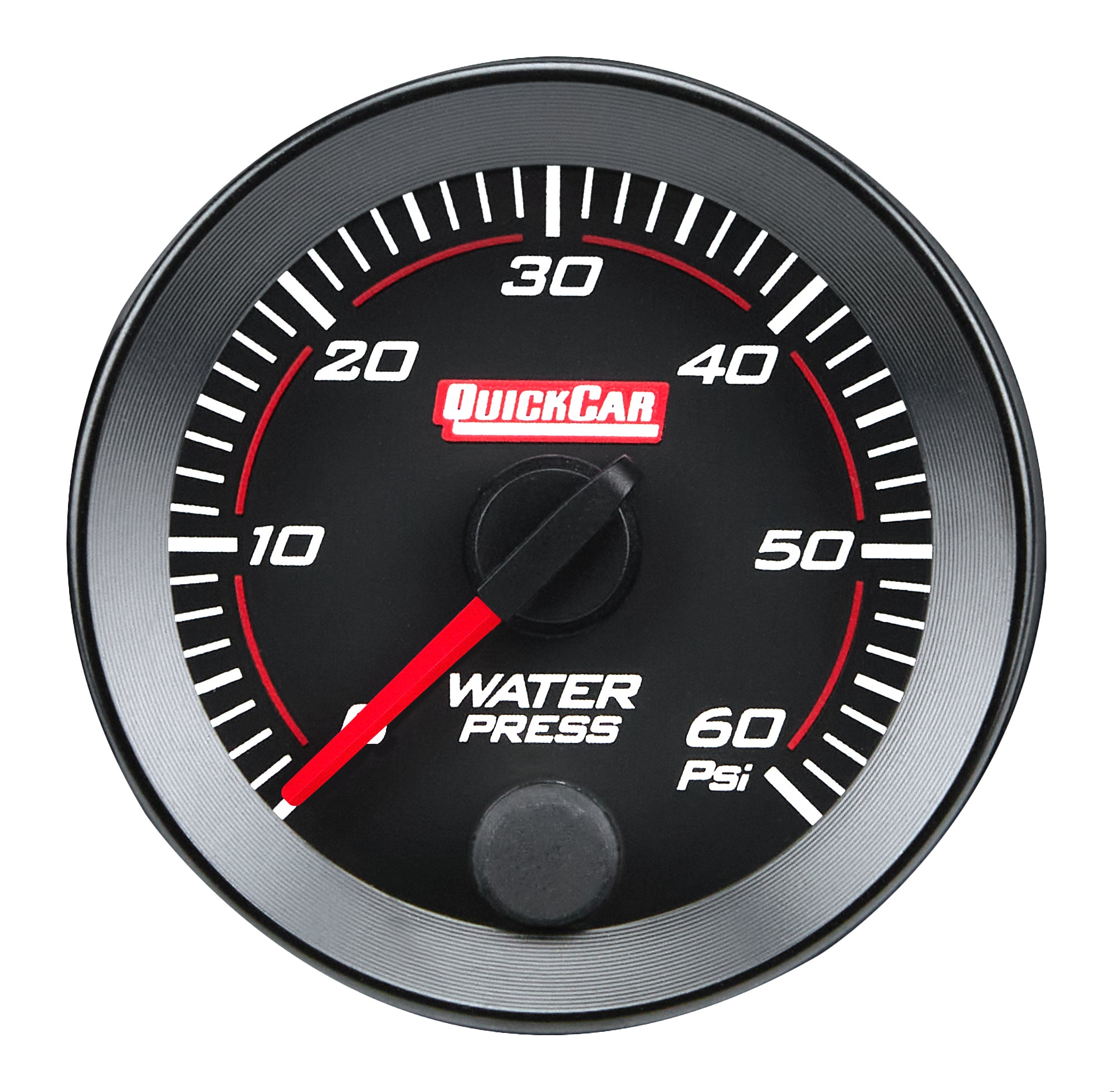 Quickcar Racing 65-008 RedLine  Gauge 2-1/16in Water Pressure  0-60psi Quickcar Racing 65-008