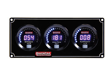 Quickcar Racing 67-3012 Digital 3-Gauge Panel OP/WT/FP Quickcar Racing 67-3012