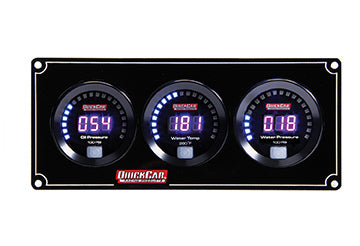 Quickcar Racing 67-3016 Digital 3-Gauge Panel OP/WT/WP Quickcar Racing 67-3016