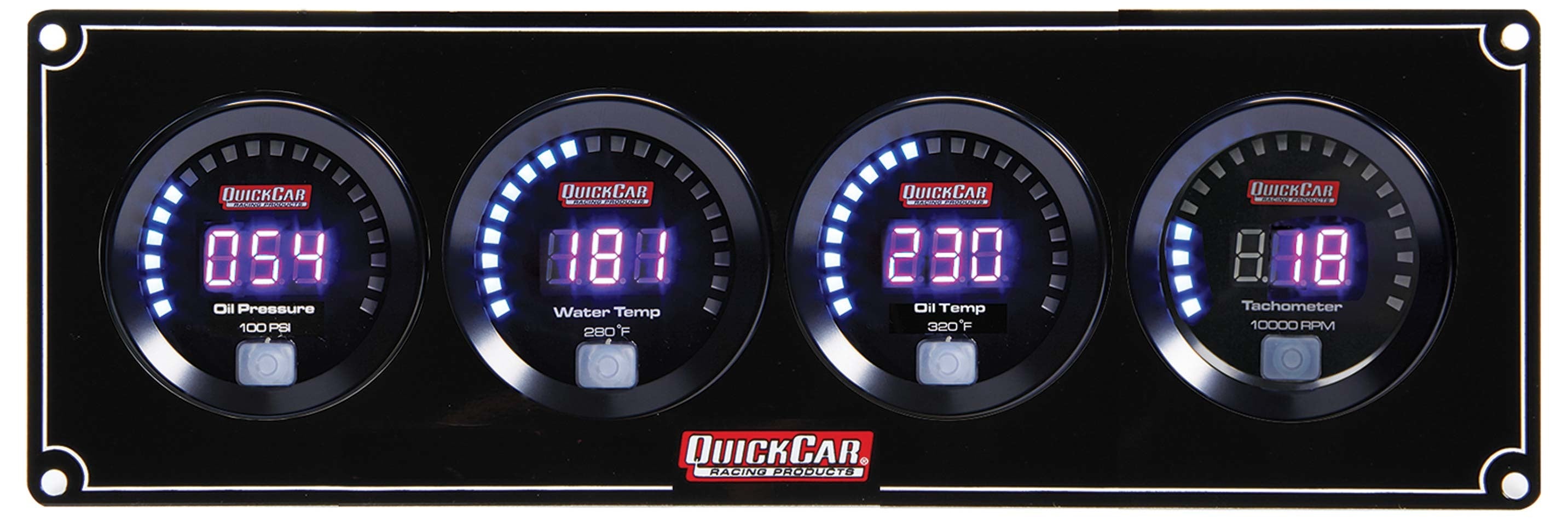 Quickcar Racing 67-3041 Digital 3-1 Gauge Panel OP/WT/OT w/Tach Quickcar Racing 67-3041