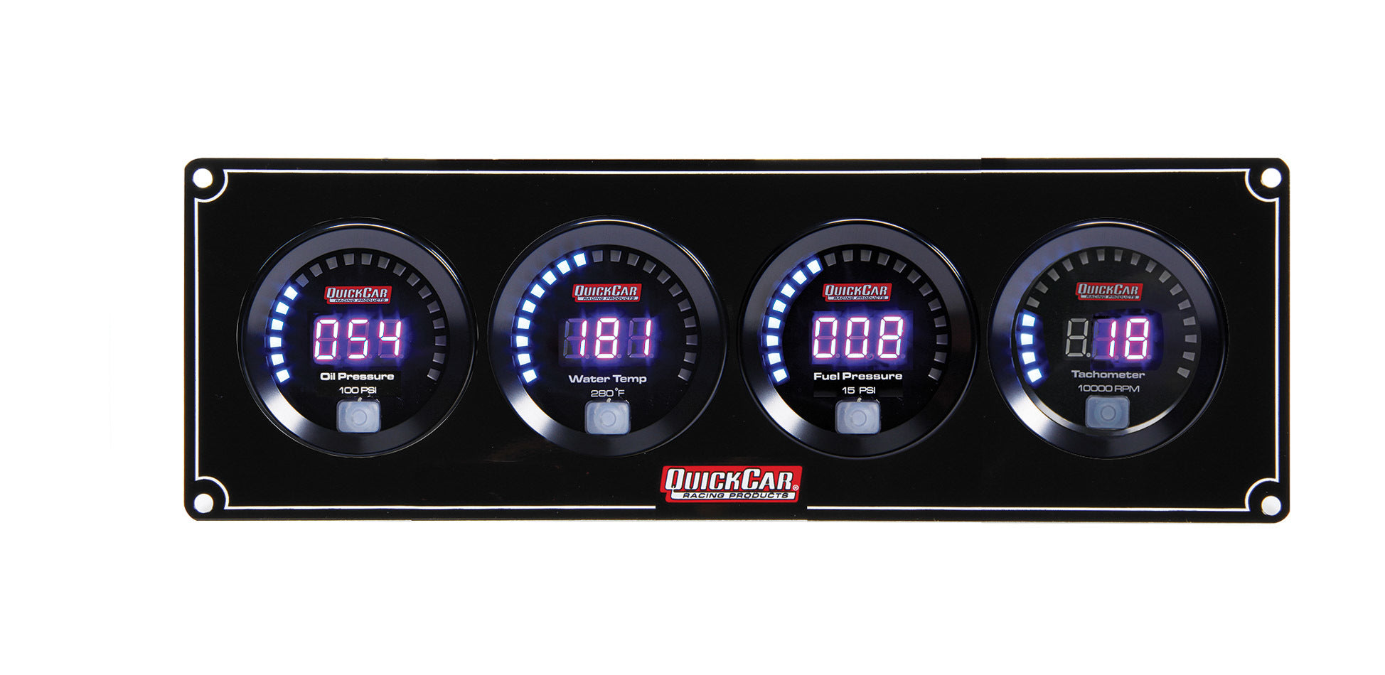 Quickcar Racing 67-3042 Digital 3-1 Gauge Panel OP/WT/FP w/Tach Quickcar Racing 67-3042