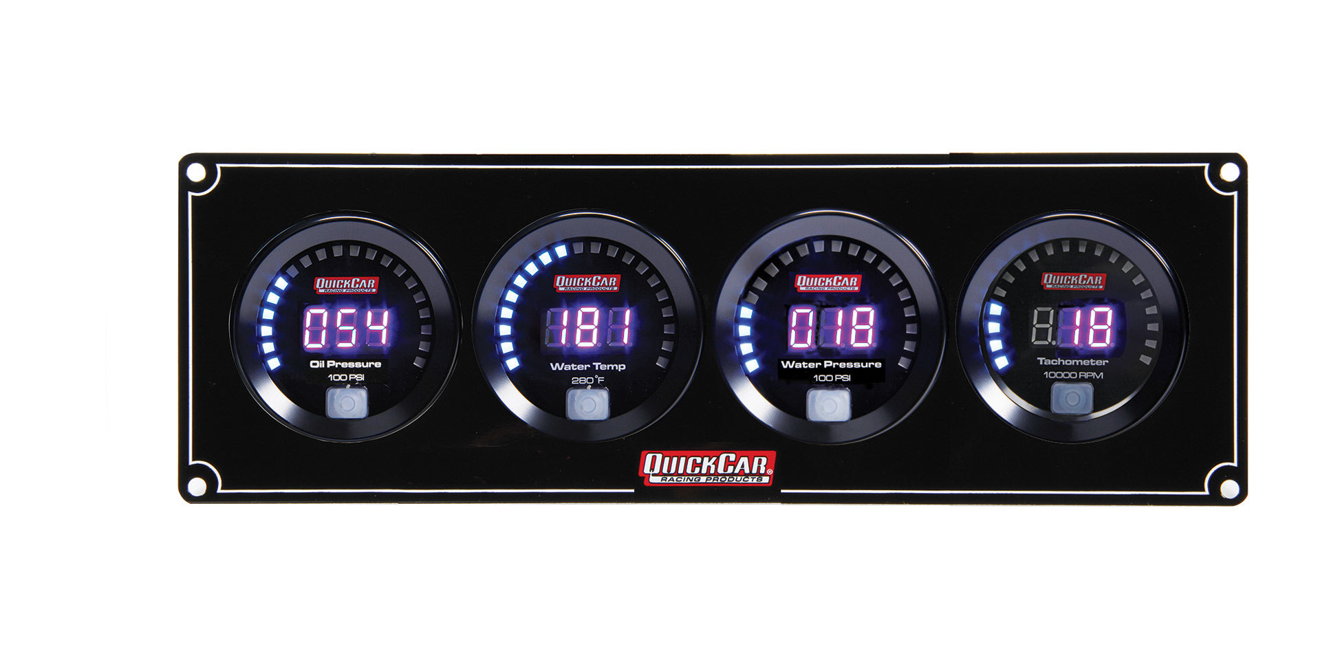 Quickcar Racing 67-3046 Digital 3-1 Gauge Panel OP/WT/WP w/Tach Quickcar Racing 67-3046