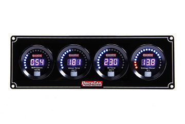 Quickcar Racing 67-4027 Digital 4-Gauge Panel OP/WT/OT/Volts Quickcar Racing 67-4027
