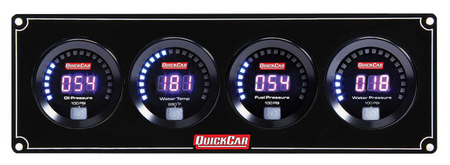 Quickcar Racing 67-4028 Digital 4 Gauge Panel OP/WT/FP100/WP Quickcar Racing 67-4028