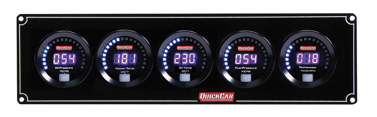 Quickcar Racing 67-4052 Digital 4-1 Gauge Panel OP/WT/OT/FP100 Quickcar Racing 67-4052