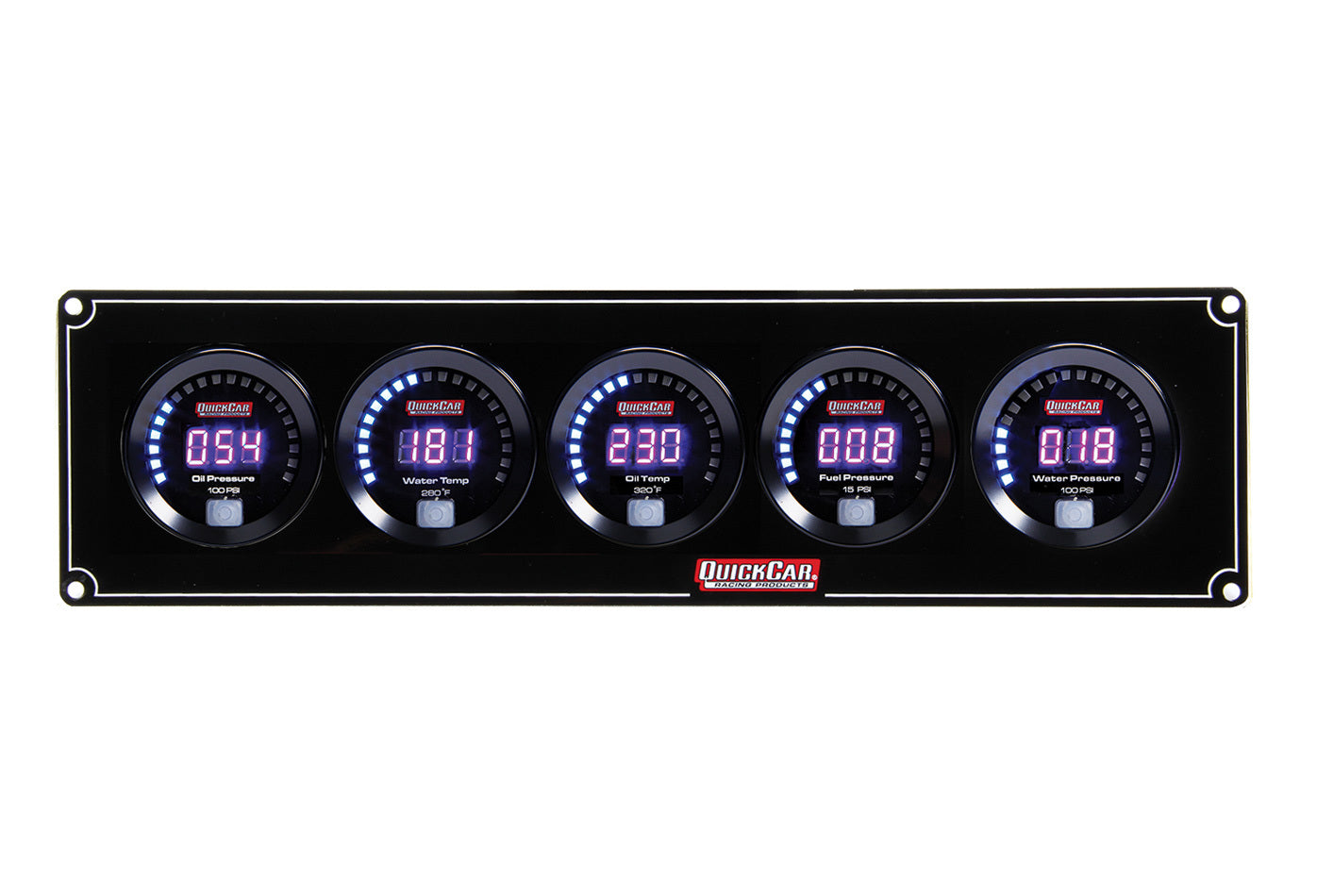 Quickcar Racing 67-5036 Digital 5-Gauge Panel OP/WT/OT/FP/WP Quickcar Racing 67-5036