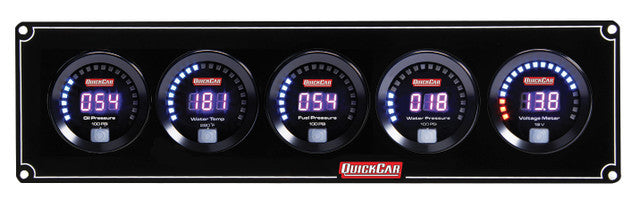 Quickcar Racing 67-5038 Digital 5 Gauge Panel OP/WT/FP100/WP/VT Quickcar Racing 67-5038