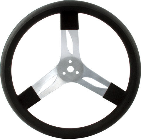 Quickcar Racing 68-002 17in Steering Wheel Alum Black Quickcar Racing 68-002