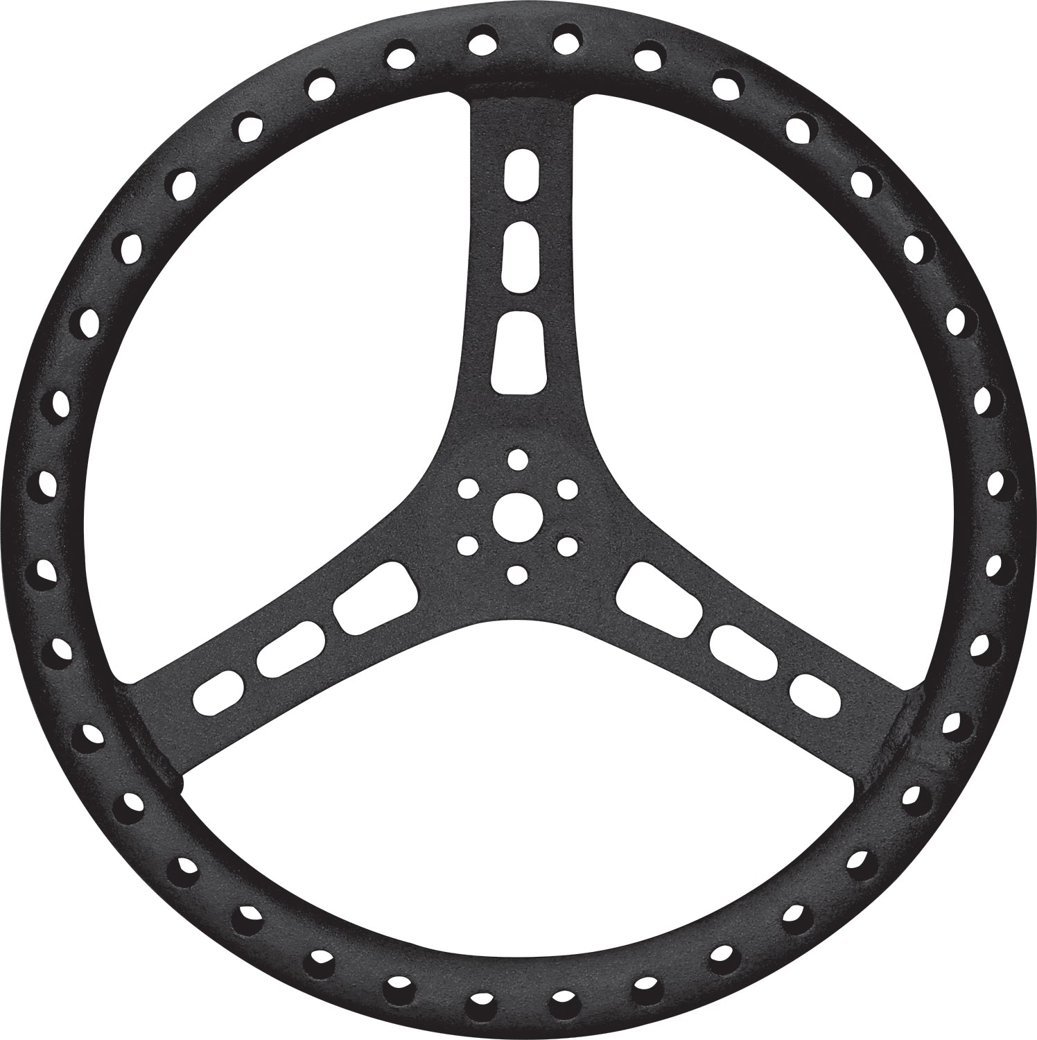 Quickcar Racing 68-006 15in Steering Wheel L/W Aluminum Black Quickcar Racing 68-006