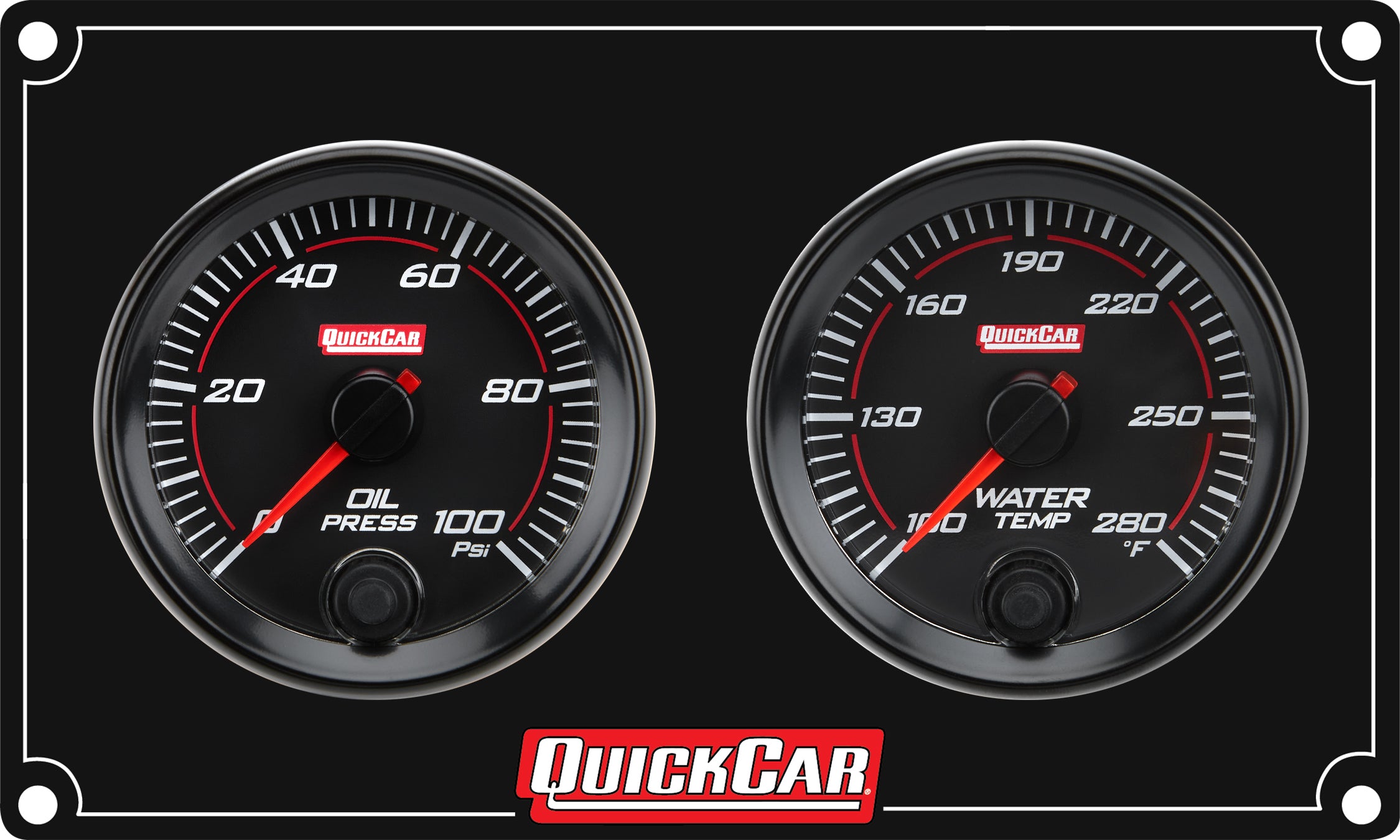 Quickcar Racing 69-2001 Redline 2 Gauge Panel OP/WT Quickcar Racing 69-2001