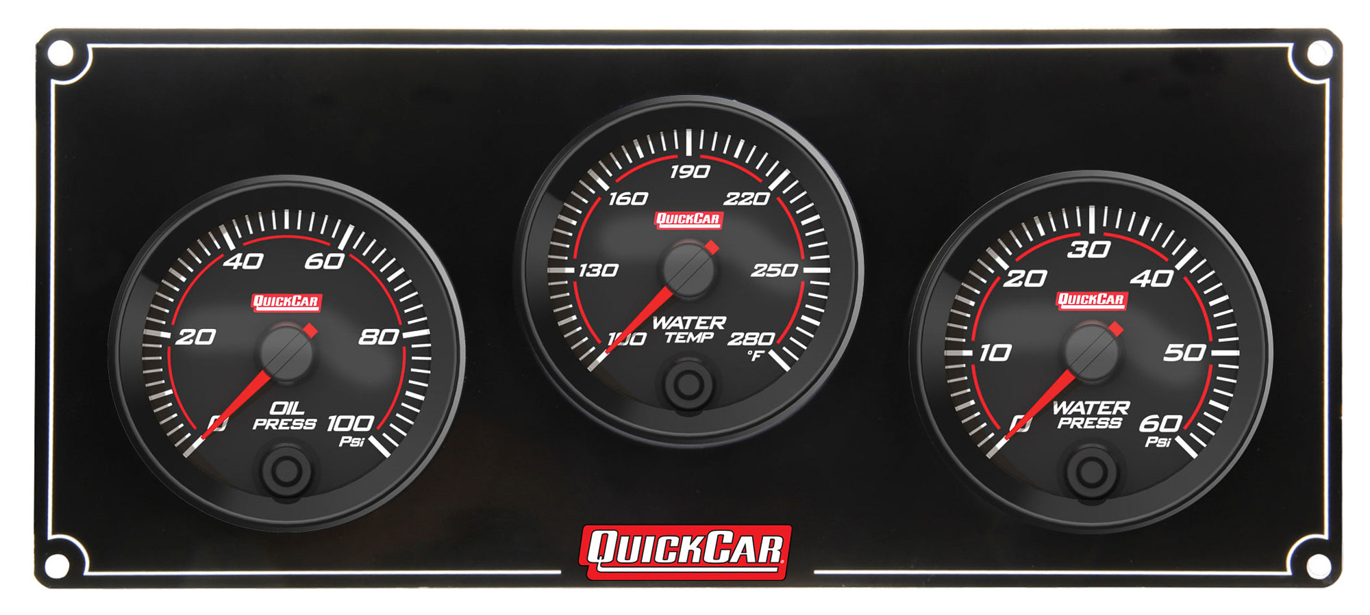 Quickcar Racing 69-3016 Redline 3 Gauge Panel OP/WT/WP Quickcar Racing 69-3016