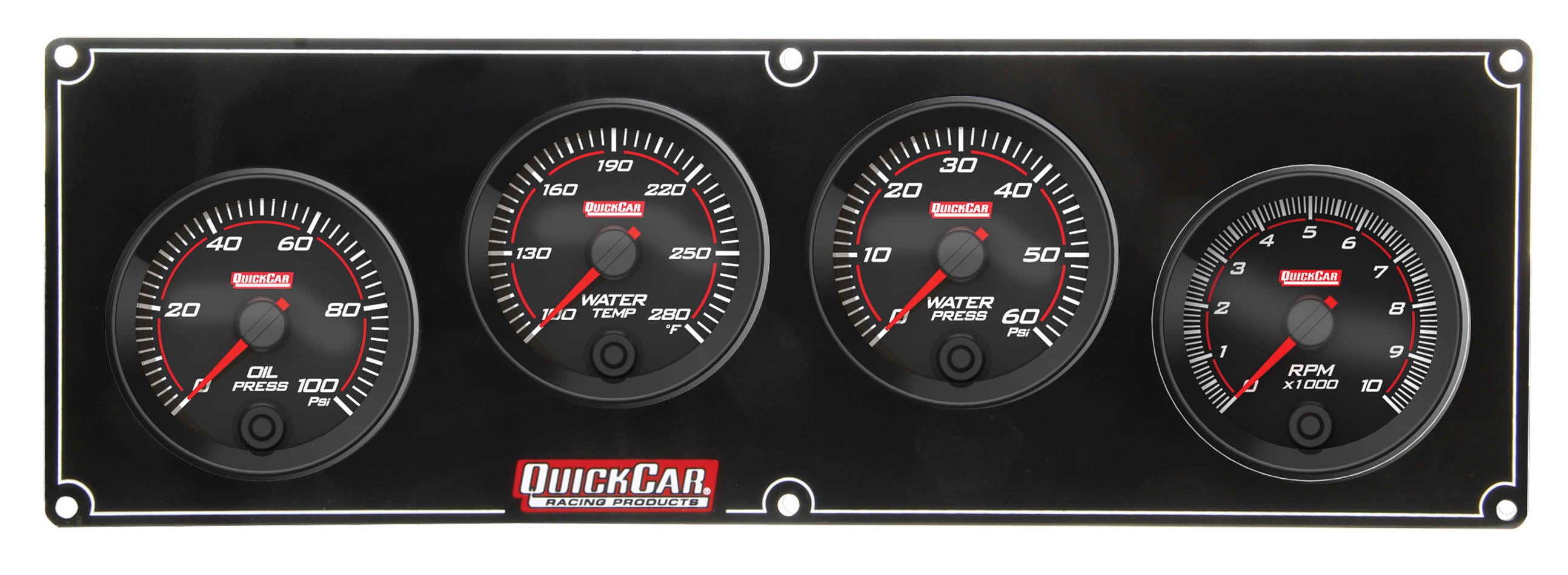 Quickcar Racing 69-3246 Redline 3-1 Gauge Panel OP/WT/WP w/2-5/8in Tach Quickcar Racing 69-3246