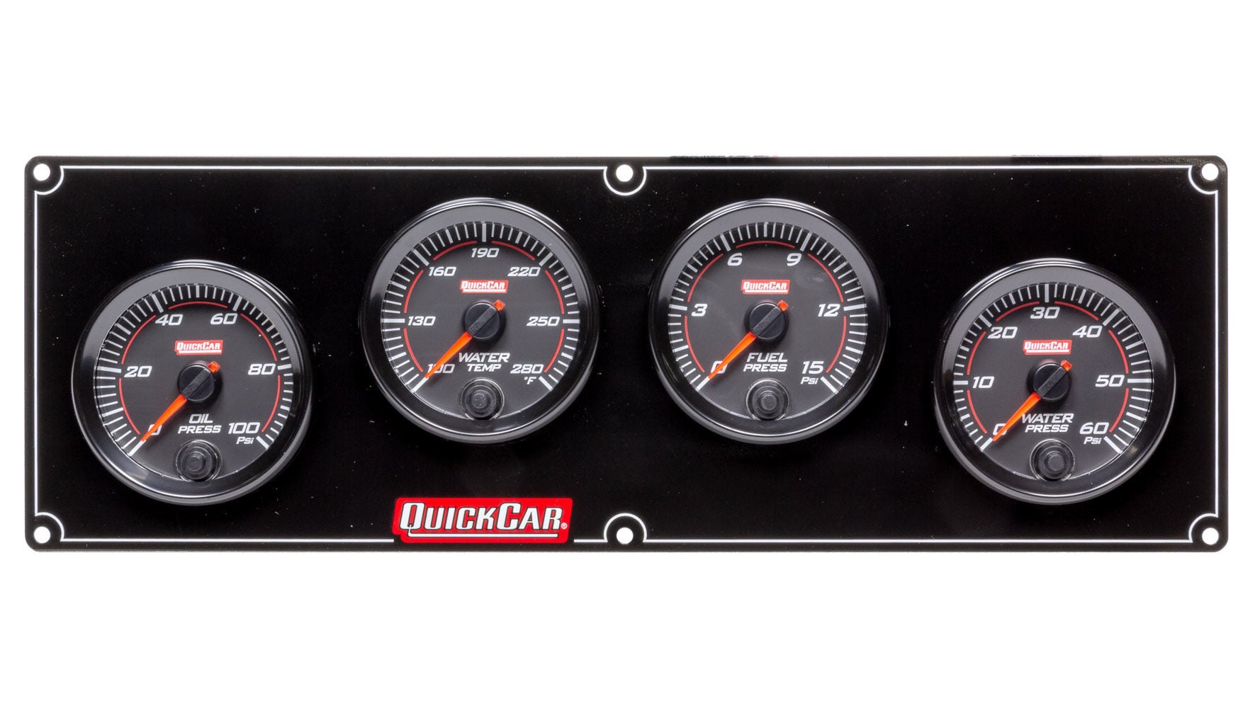 Quickcar Racing 69-4026 Redline 4 Gauge Panel OP/WT/FP/WP Quickcar Racing 69-4026
