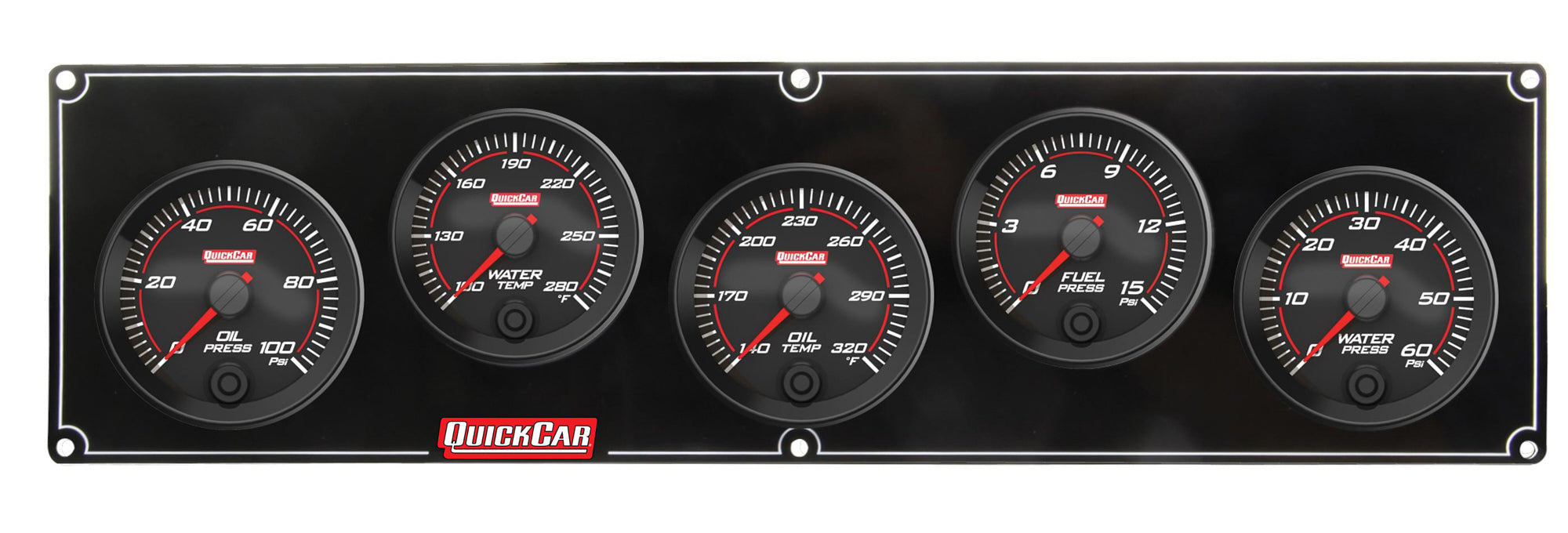 Quickcar Racing 69-5036 Redline 5 Gauge Panel OP/WT/OT/FP/WP Quickcar Racing 69-5036