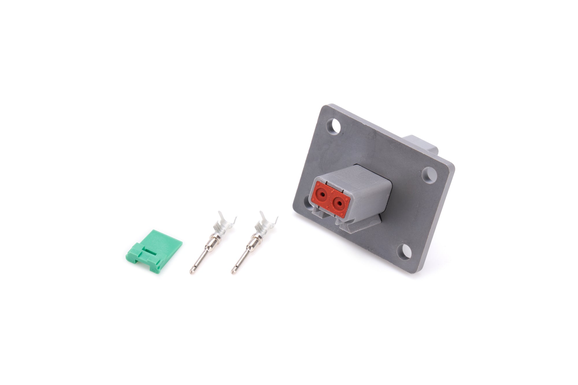 Quickcar Racing 71-327 Plug Deutsch 2 Pin Receptacle w/Flange Quickcar Racing 71-327