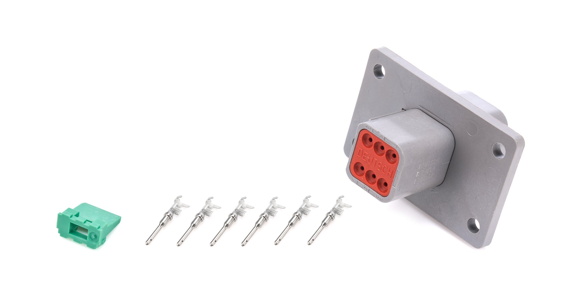Quickcar Racing 71-367 Plug Deutsch 6 Pin Receptacle w/Flange Quickcar Racing 71-367