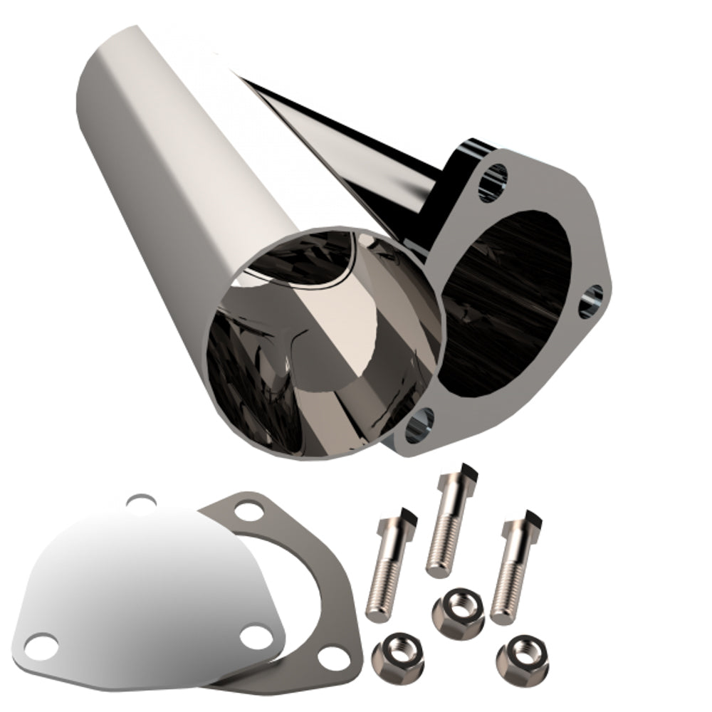 QTP 10250 2.50 Inch Stainless Stee l Exhaust Cutout QTP 10250