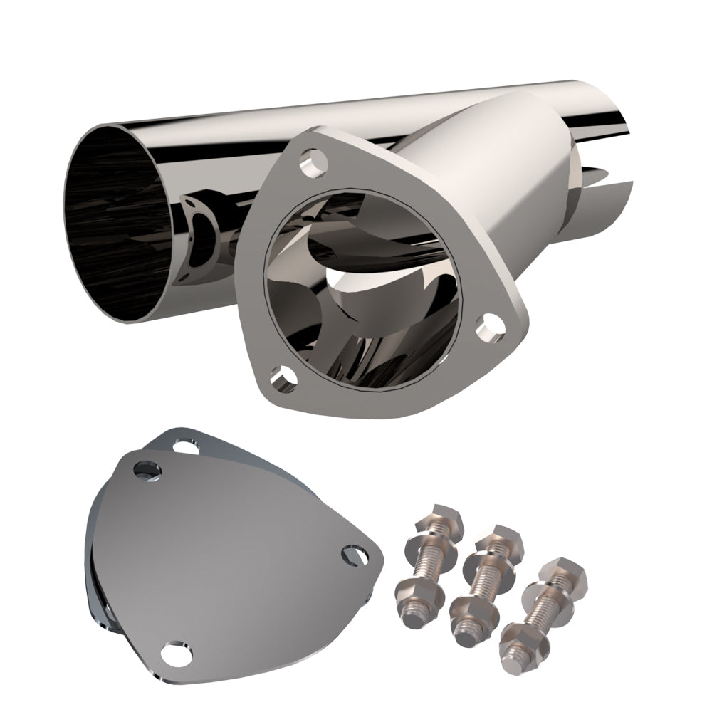 QTP 10300 3.00 Inch Stainless Stee l Exhaust Cutout QTP 10300