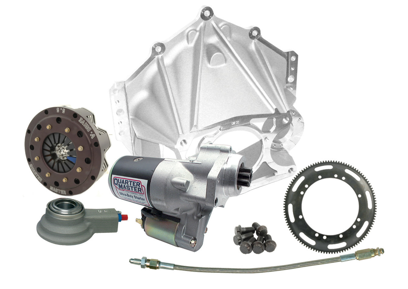 Quarter Master 10038590 Alum Bellhousing Package 5.5in V Rear Mount Start Quarter Master 10038590