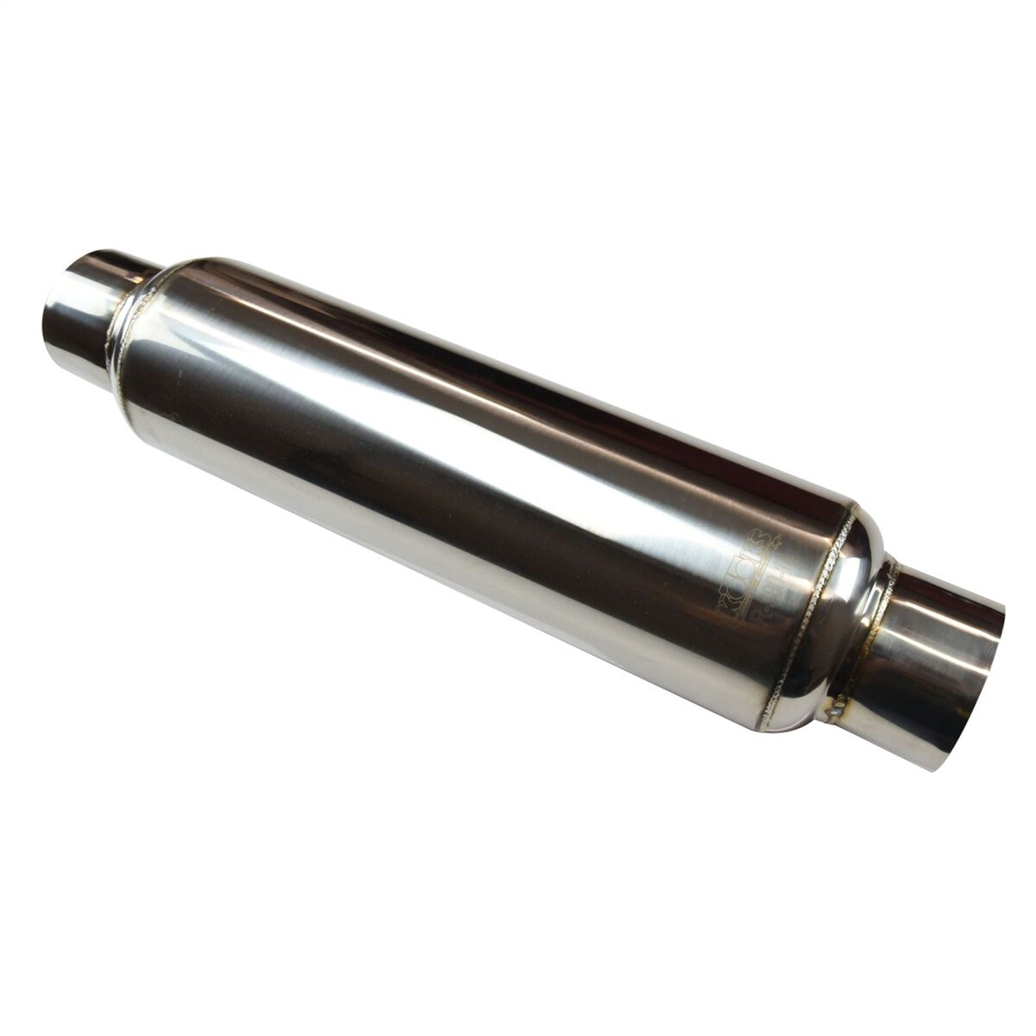 Kooks Custom Headers R300-14 3in. Round Muffler 14in. Long. Polished Stainless Steel. Kooks Custom Headers R300-14