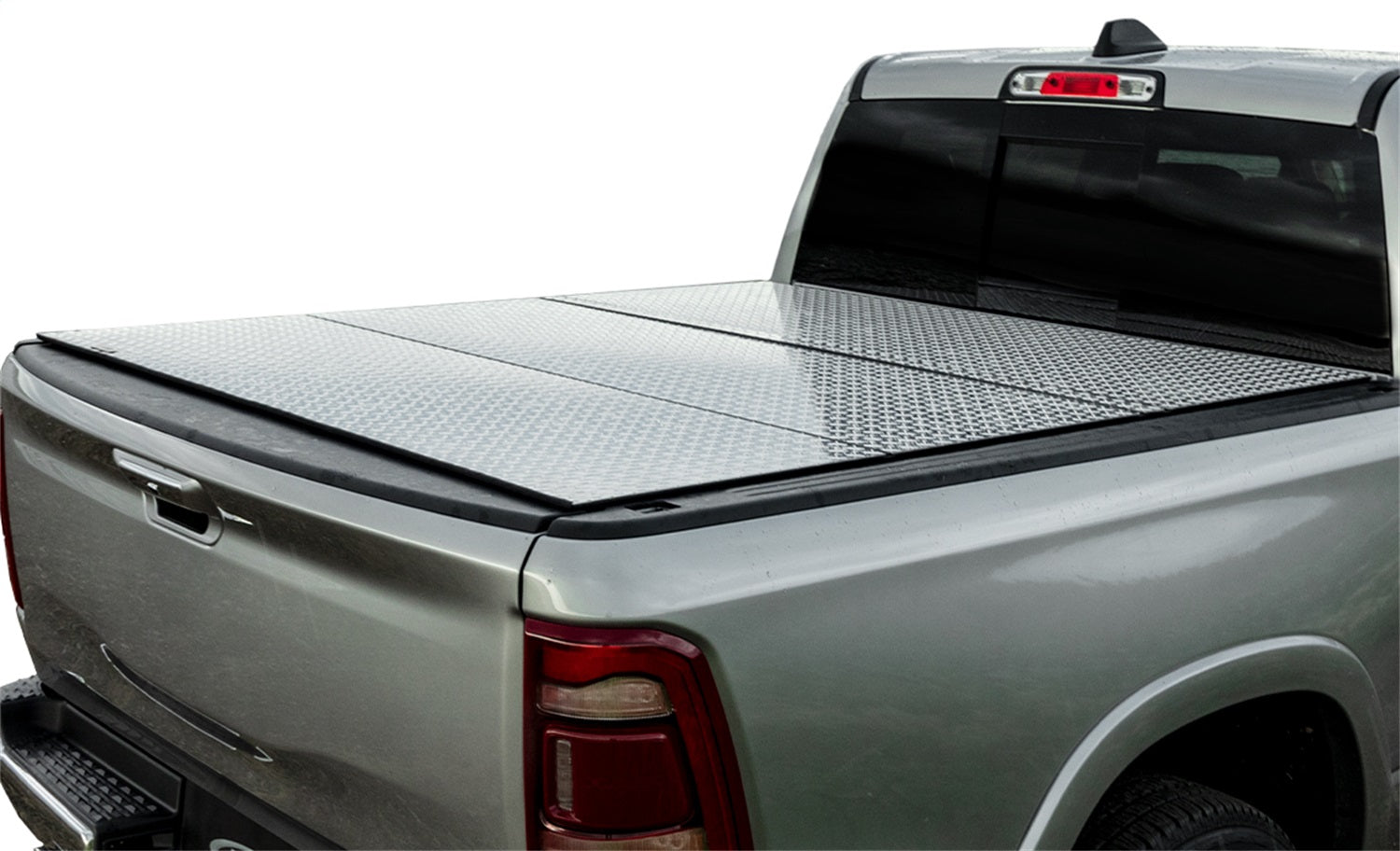 ACI B2070019 LOMAX™ Hard Tri-Fold Cover; Diamond Plate Finish; Single Rail; ACI B2070019