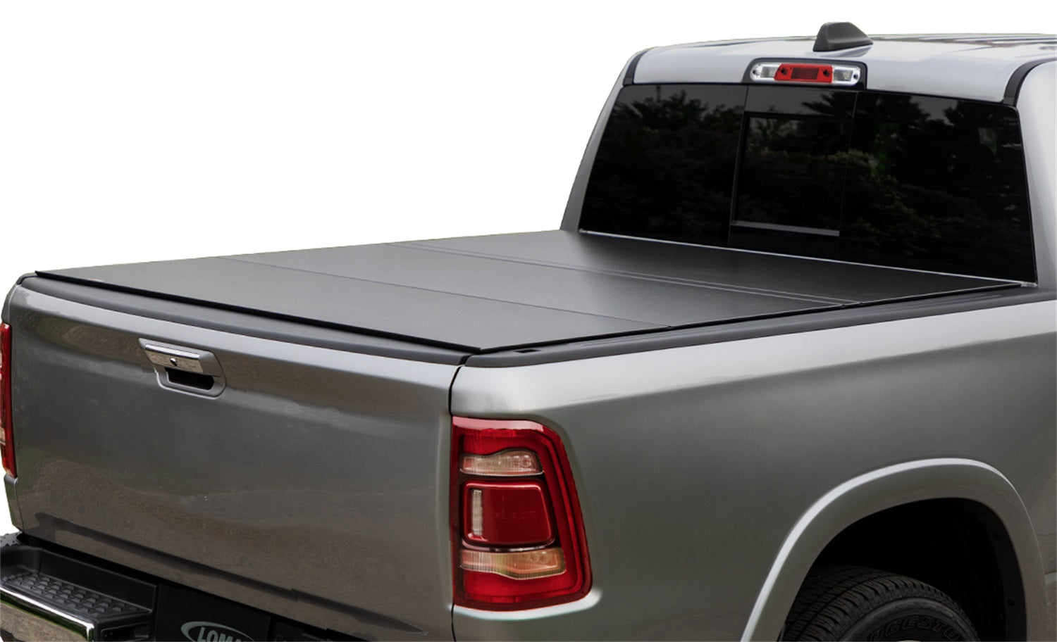 ACI B1070019 LOMAX™ Hard Tri-Fold Cover; Matte Black Finish; Single Rail; ACI B1070019