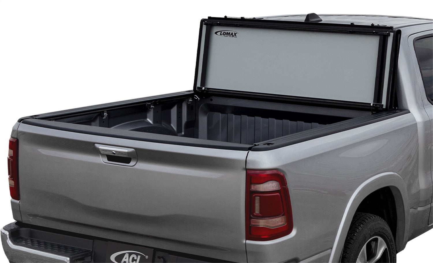 ACI G3040059 LOMAX™ Stance™ Hard Tri-Fold Cover; Black Urethane Finish; Single Rail; ACI G3040059