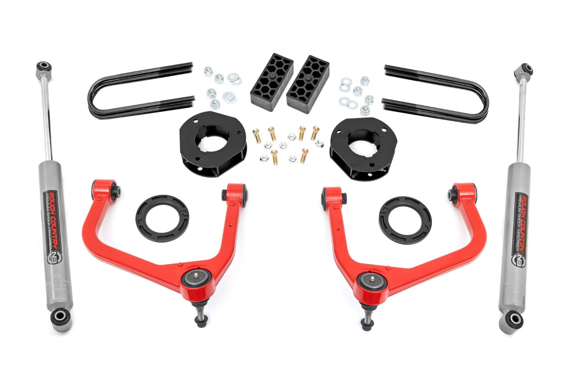 Rough Country 110430RED 3.5 INCH LIFT KIT 25-26 SILVERADO 1500 Rough Country 110430RED