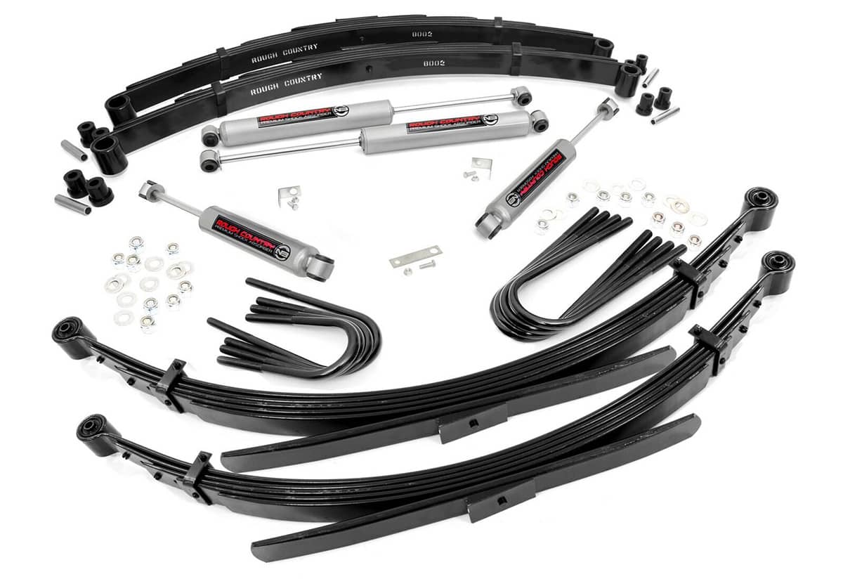 Rough Country 26530 2 INCH LIFT 56 INCH REAR SPRINGS 77-87 SUBURBAN/C25/K25 Rough Country 26530