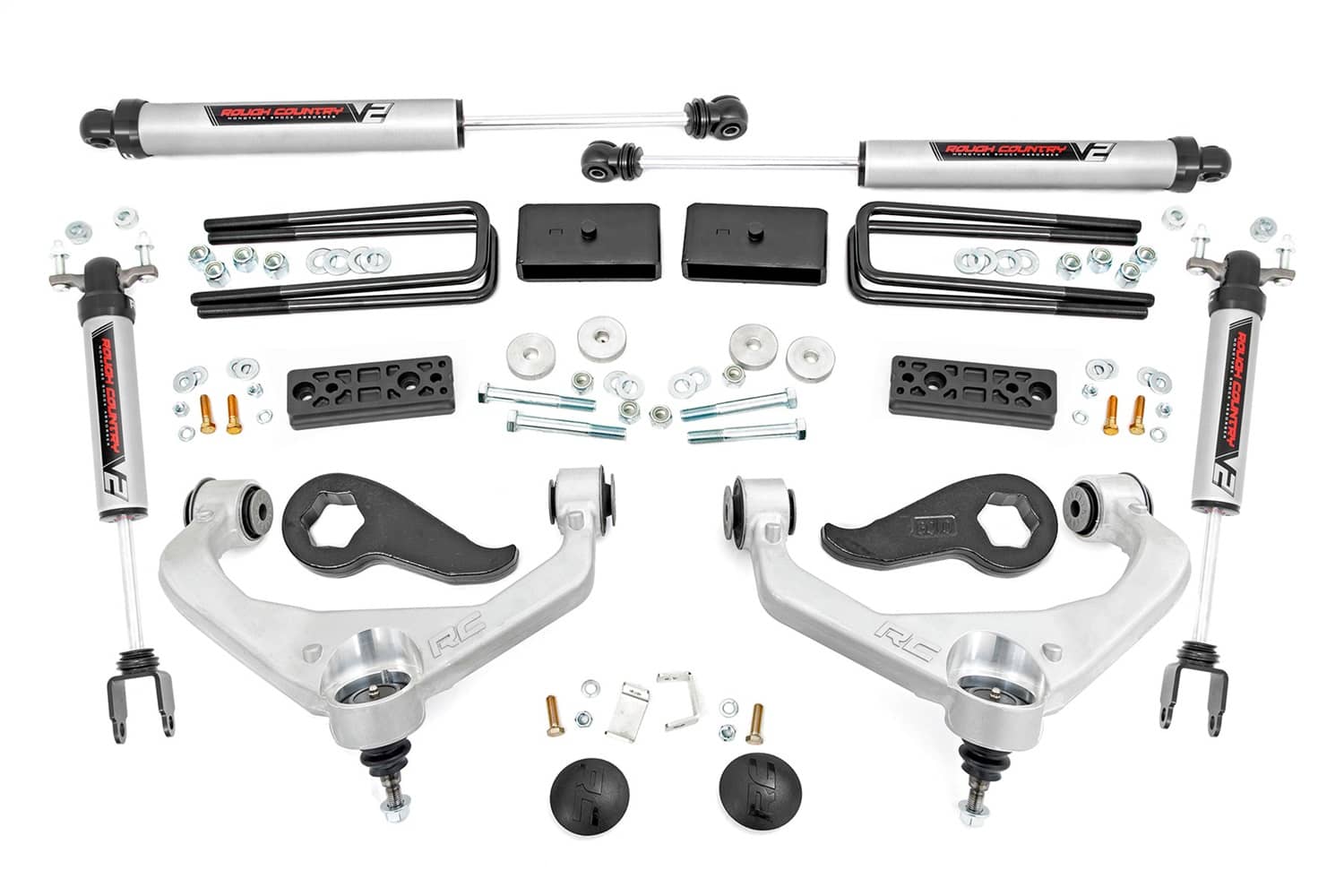 Rough Country 95870 3" LIFT KIT W/V2 SHOCKS 20-26 GM HD W/O OVERLOADS (EXC AT4X/ZR2) Rough Country 95870