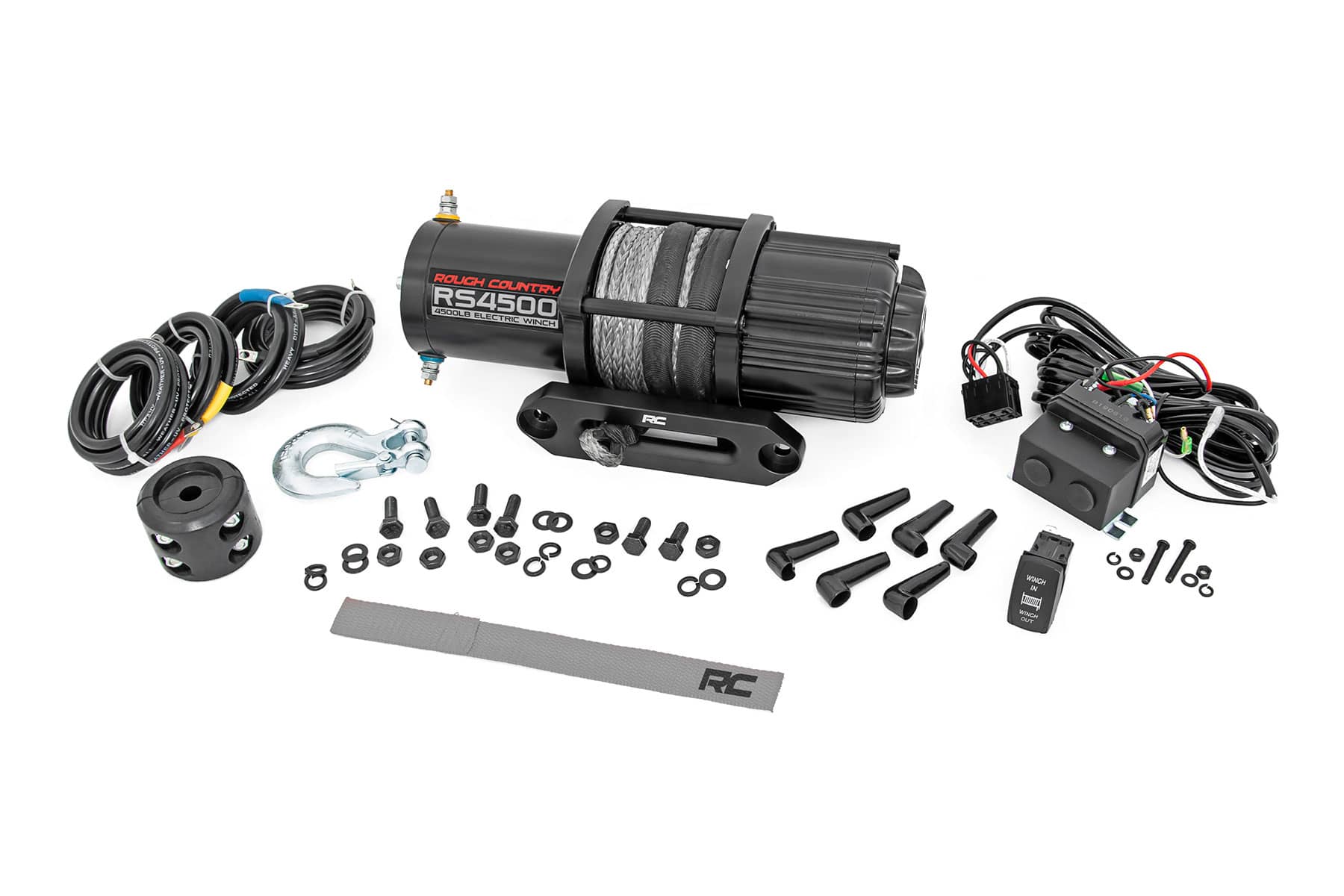 Rough Country RS4500S UTV WINCH 4500LB WITH Rough Country RS4500S