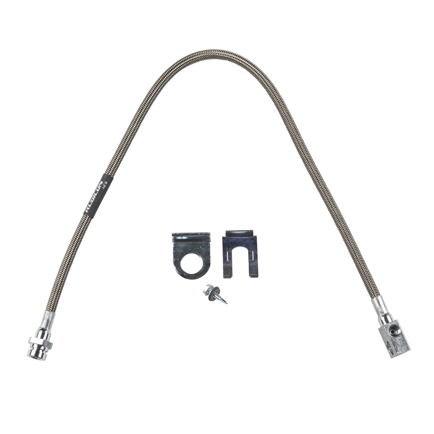 Rubicon Express RE1513 Brake Hose; 22 in.; Rear; Stainless Steel; Rubicon Express RE1513
