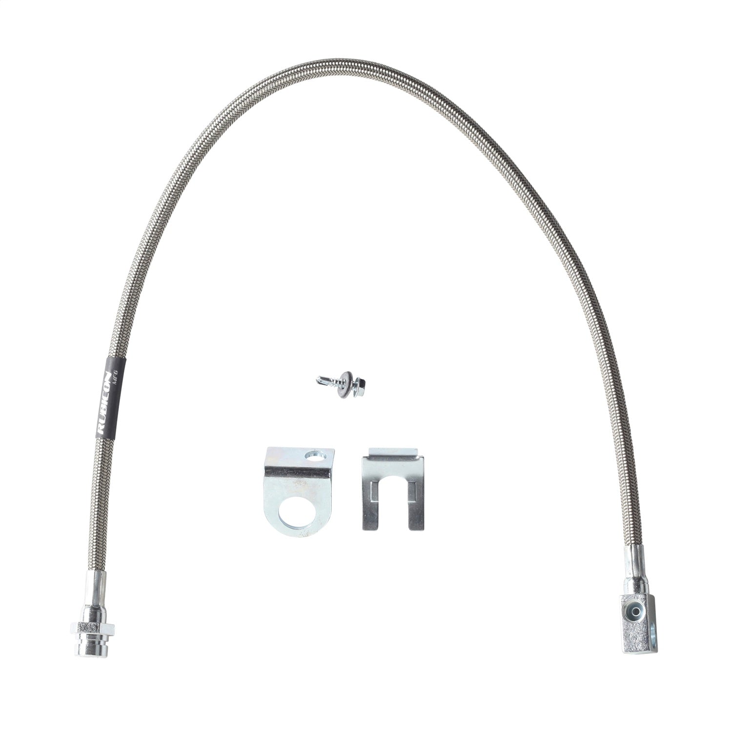 Rubicon Express RE1517 Brake Hose; 24 in.; Rear; Stainless Steel; Rubicon Express RE1517