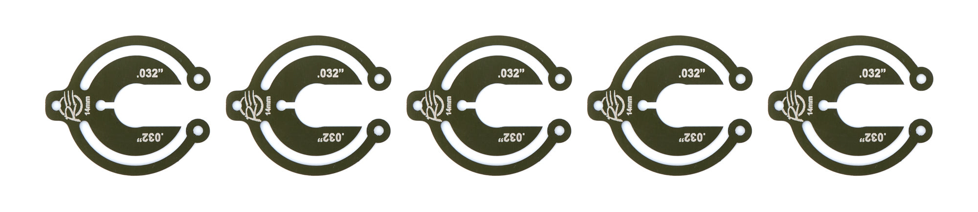 RE Suspension RE-BR-PKA14-032 Alum Packer 14mm 1/32in Thick - 5 Pack RE Suspension RE-BR-PKA14-032