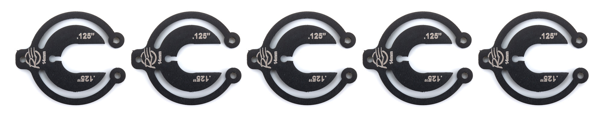 RE Suspension RE-BR-PKA14-125 Alum Packer 14mm 1/8in Thick - 5 Pack RE Suspension RE-BR-PKA14-125