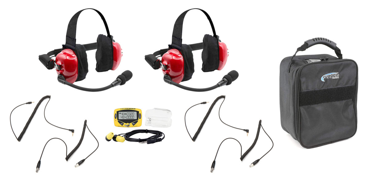 Rugged Radios H80-FAN Headset Track Talk Red Linkable Intercom Fan Rugged Radios H80-FAN