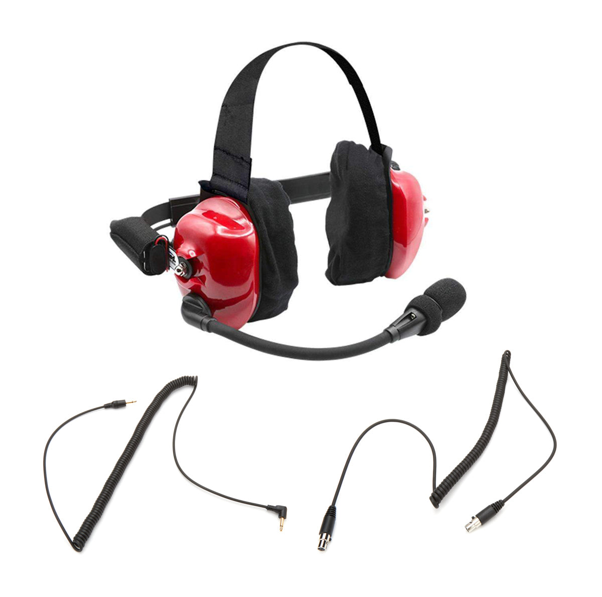 Rugged Radios H80-RD Headset Track Talk Red Linkable Intercom Rugged Radios H80-RD