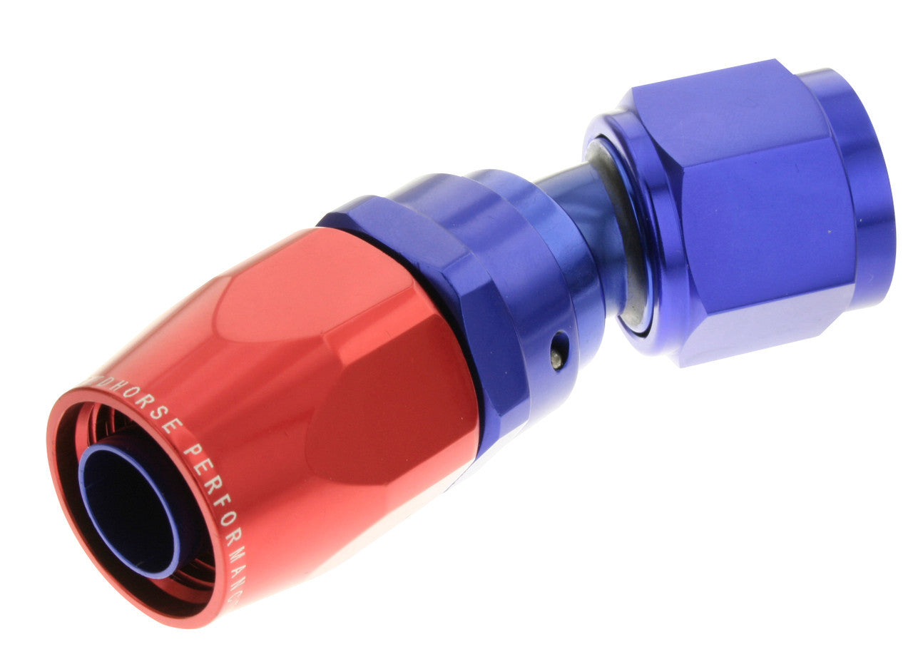 Redhorse Performance 1030-10-1 10AN 30 Degree Female Aluminum Hose End RD BLU Redhorse Performance 1030-10-1