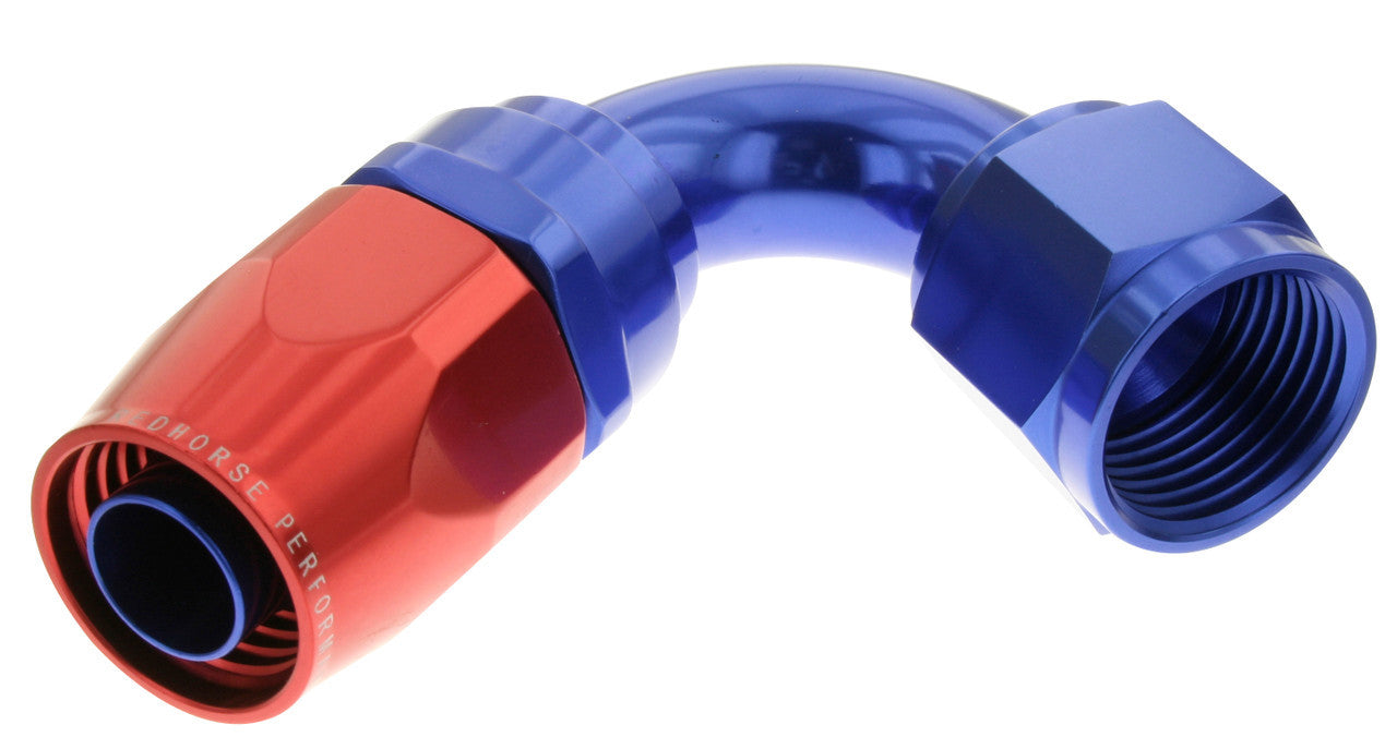 Redhorse Performance 1120-10-1 10AN 120 Degree Female Aluminum Hose End RD BLU Redhorse Performance 1120-10-1